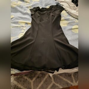 White House Black Market Strapless Black Dress
